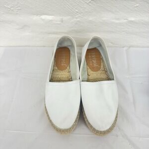 Maypol White Leather Espadrille Shoes Sz. 39. Us 8.5‎ Summer Spring Easter